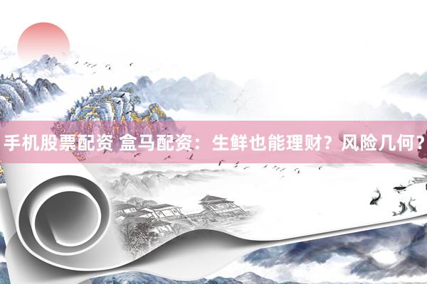 手机股票配资 盒马配资：生鲜也能理财？风险几何？