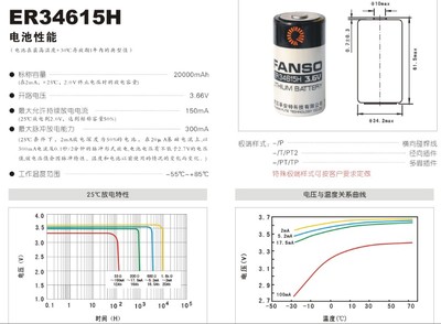 【孚安特ER34615H高能量D型3.6v锂亚电池】图片_品牌_生产供应商厂家-武汉孚安特科技(电源)